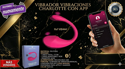 VIBRADOR VIBRACIONES CHARLOTTE CON APP
