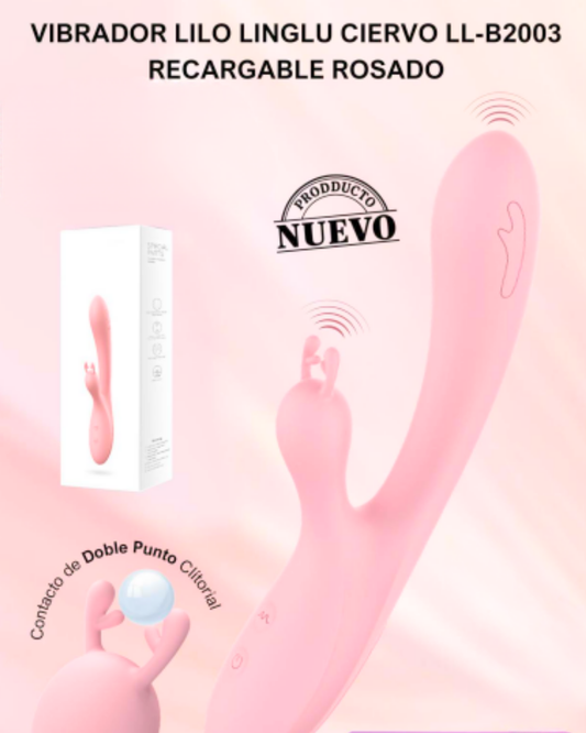 Vibrador Lilo Linglu Ciervo Recargable Rosado