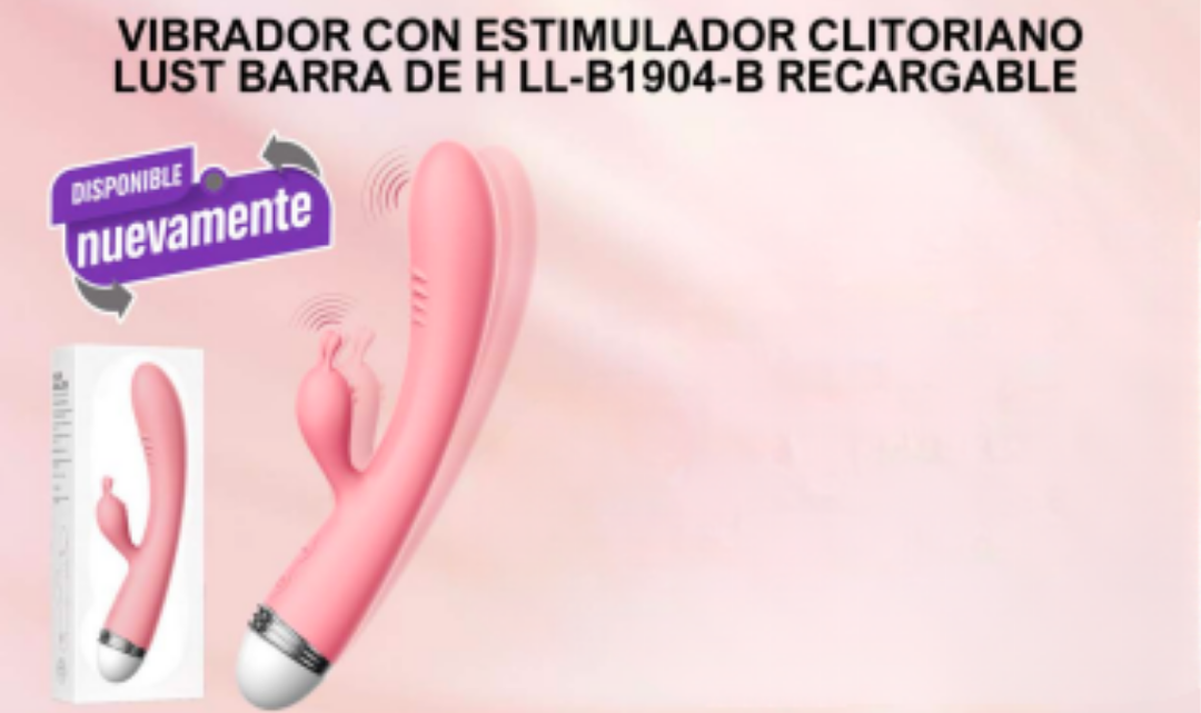Vibrador Con Estimulador Clitoriano Lust Barra De H Ll-B1904-B Recargable