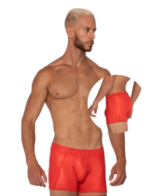 Bóxer Tipo Short con Costuras Anatómicas - Rojo