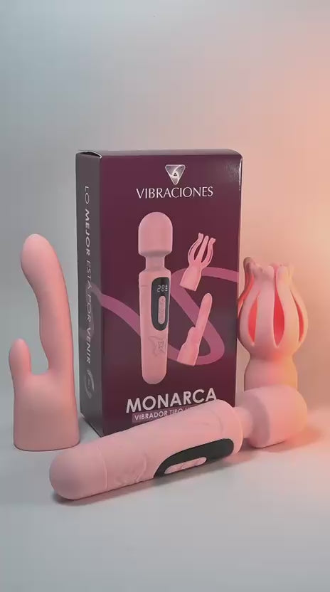 Vibrador Monarca de Alta Potencia con 2 Cabezales Intercambiables